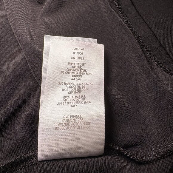 Susan Graver Womens Liquid Knit Dress Size Med Cold Shoulder Black A289176 - Picture 8 of 9